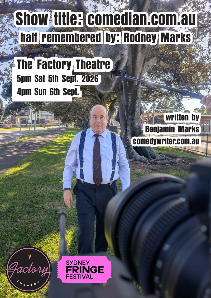 Rodney Marks Sydney Fringe Festival poster